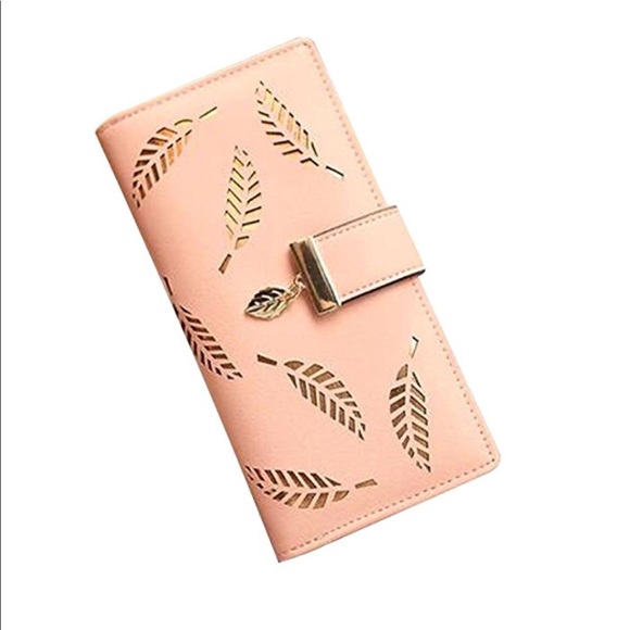 Pink floral cut clutch wallet - Picture 2 of 6